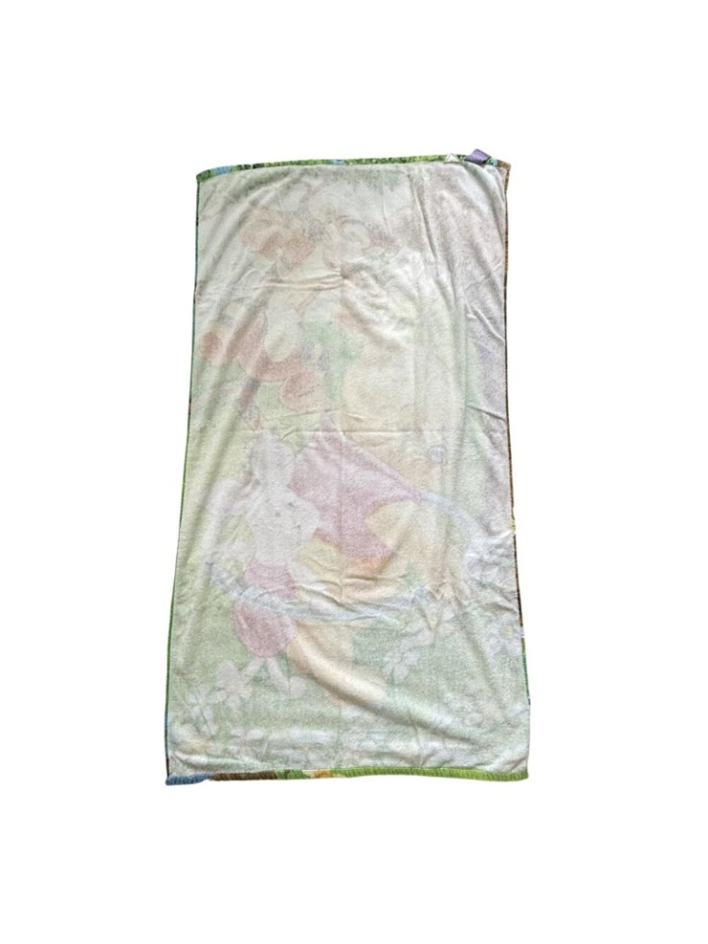 Vintage Winnie The Pooh Piglet & Tigger Playing Beach Towel 30”x 54" 100% Cotton - Picture 7 of 7